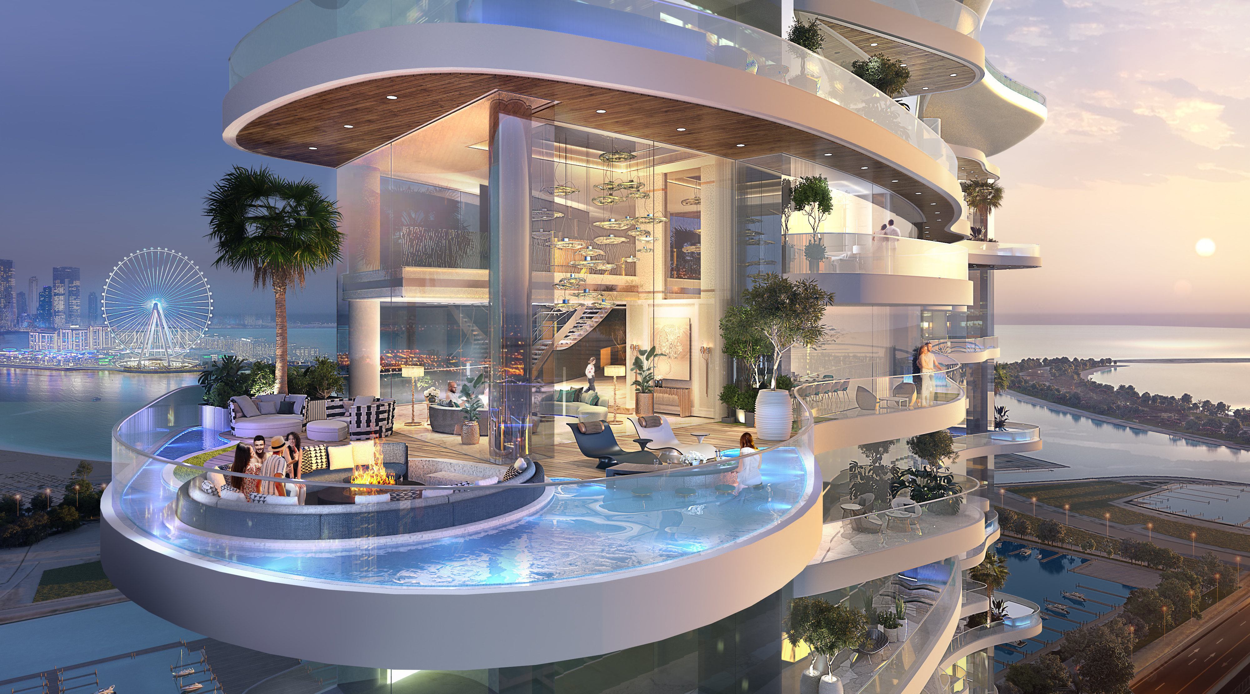 4 Bed Condo/Apartment - DAMAC Bay by Cavalli | Floor 50