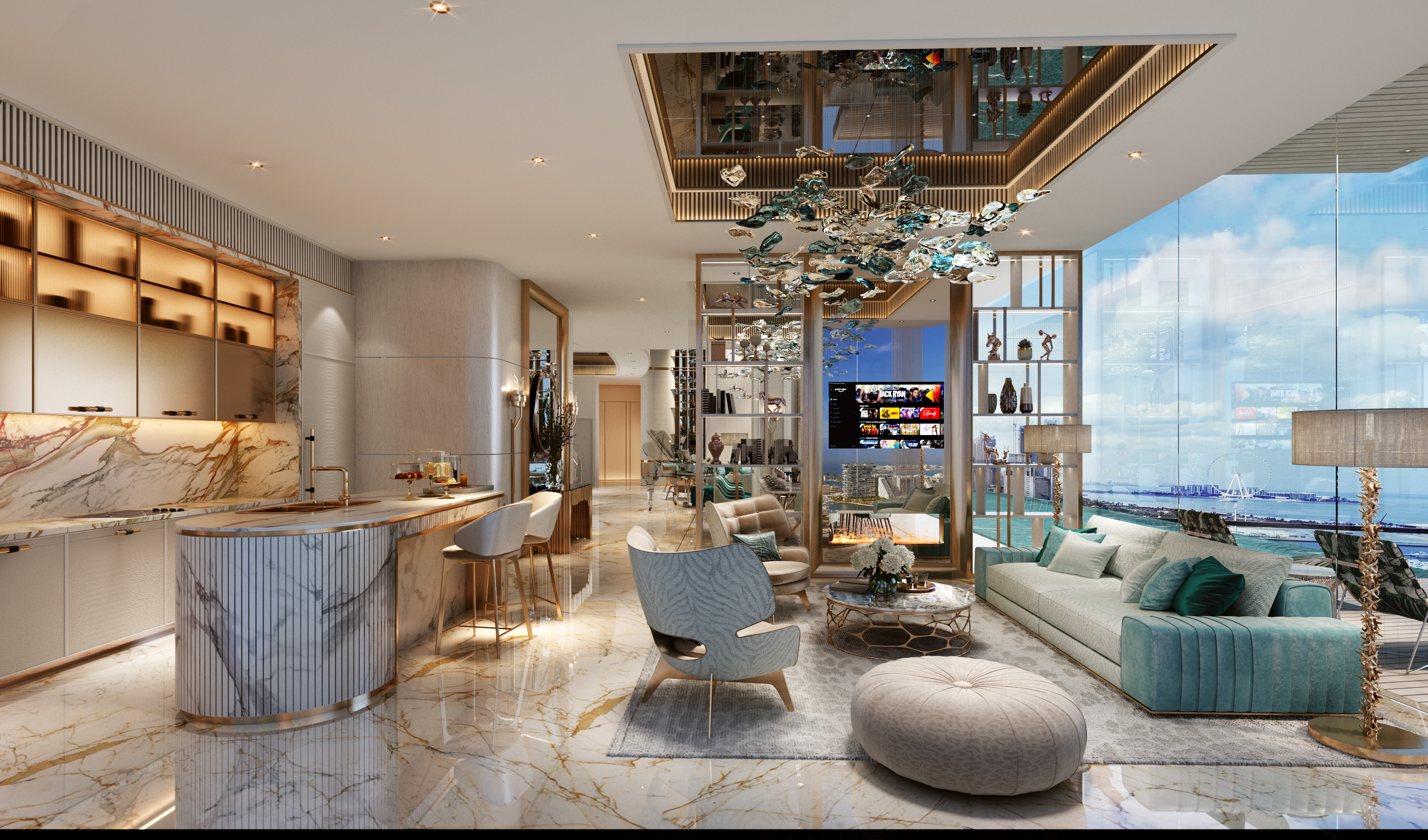 3 Bed Condo/Apartment - DAMAC Bay by Cavalli | Floor 54